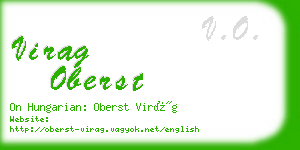 virag oberst business card